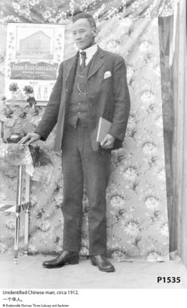 Unidentified Chinese man; circa 1912.