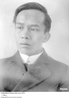 Unidentified Chinese man; circa 1912.