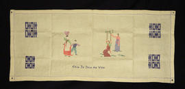 Embroidered Table Runner Gifted From China to Charles Lawrence