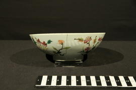 Porcelain Bowl with Floral Pattern from Chinatown, Cumberland B.C.