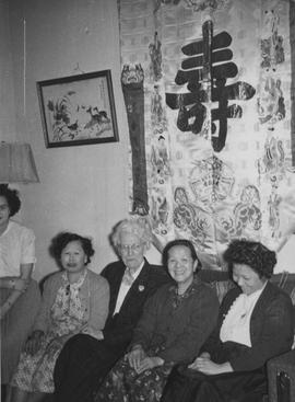 Group Photo of Mrs. Marie Lowe, Mrs. G. Low, Mrs. Finch, Mrs. Low, and Mrs. Annie Leung