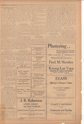 Newspaper Article - 24 January 1913 - advertisement